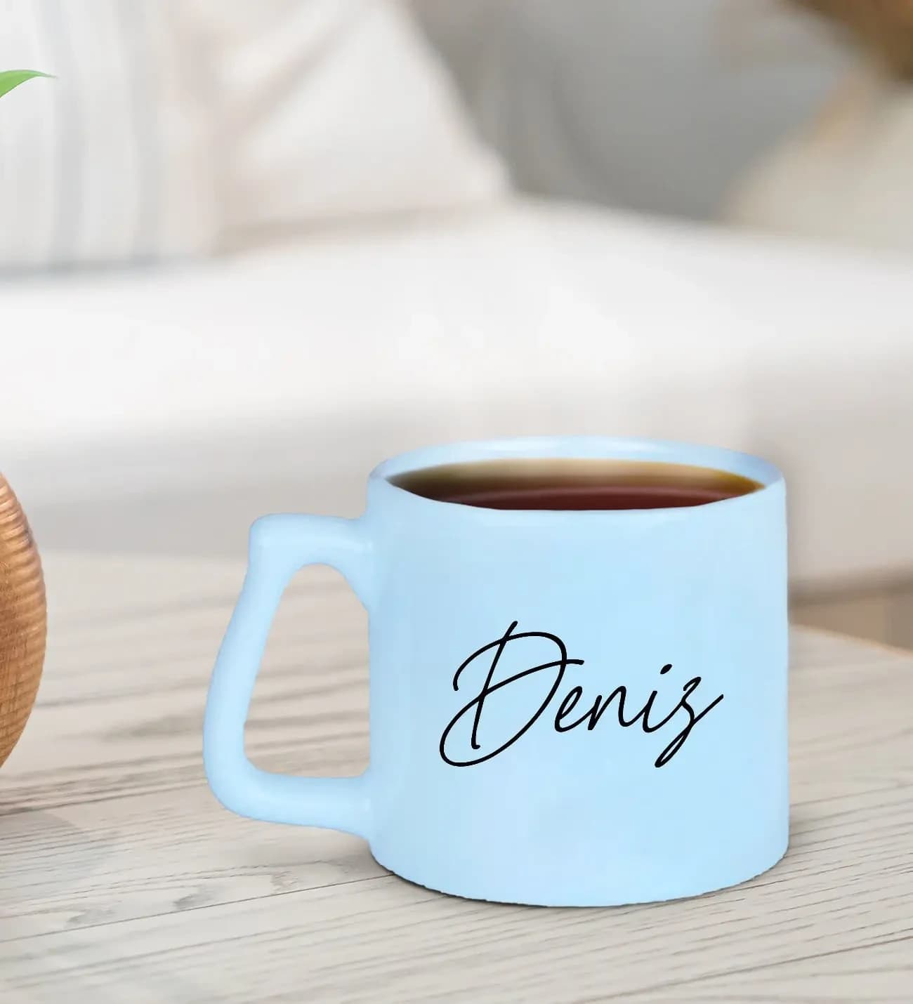BK Gift Kişiye Özel İsimli Pastel Mavi Middle Kupa Bardak-29, Arkadaşa Hediye...