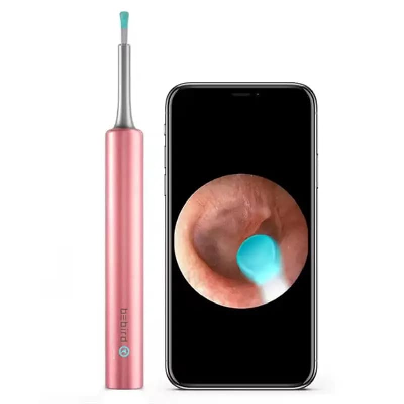 BEBIRD T5 3MP KAMERA 3.5MM LENS ŞARJLI WIFI GÖRÜNTÜLÜ KULAK TEMİZLEYİCİ PEMBE...