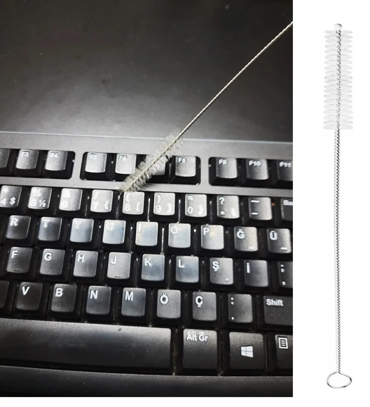 3 Lü Pratik Fırça Esnek Bükülebilir Klye Mouse Arası Temizlik Fırçası