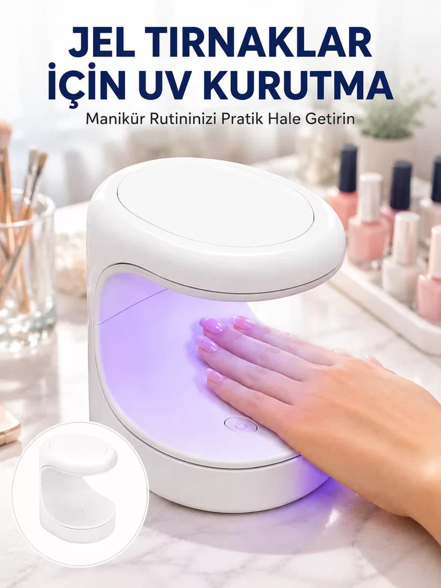 Kalıcı Oje Kurutucu UV Led Teknolojisi Taşınabilir Mini Tırnak Kurutucu Yeni ...