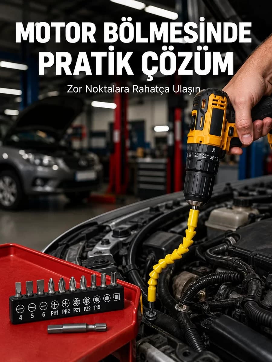 12 Parça Vidalama Uç Seti Akrobat Tasarım Dayanıklı Metal Yeni Nesil