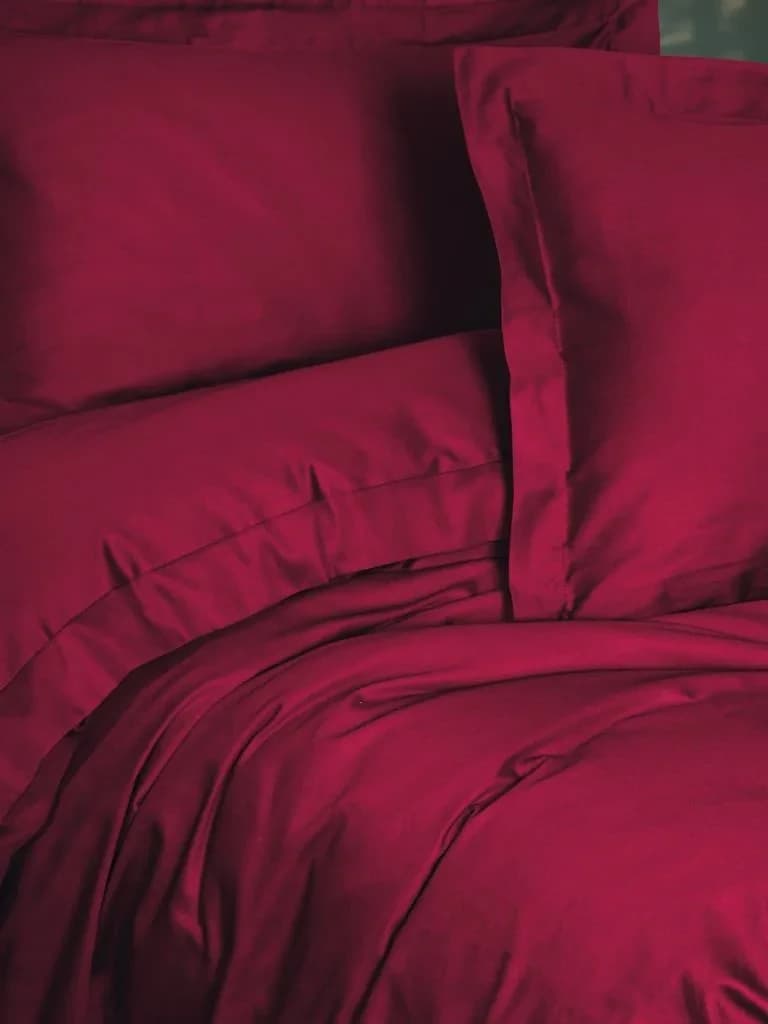 Elegant Bordo Çift Kişilik Saten Nev Takımı