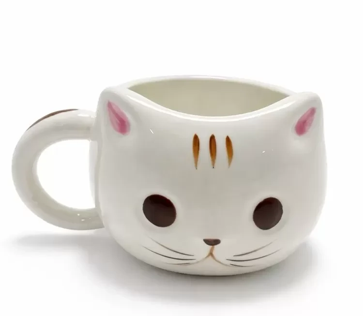 3d Kedi Tasarımlı Kabartmalı Kupa Bardak Alk5030