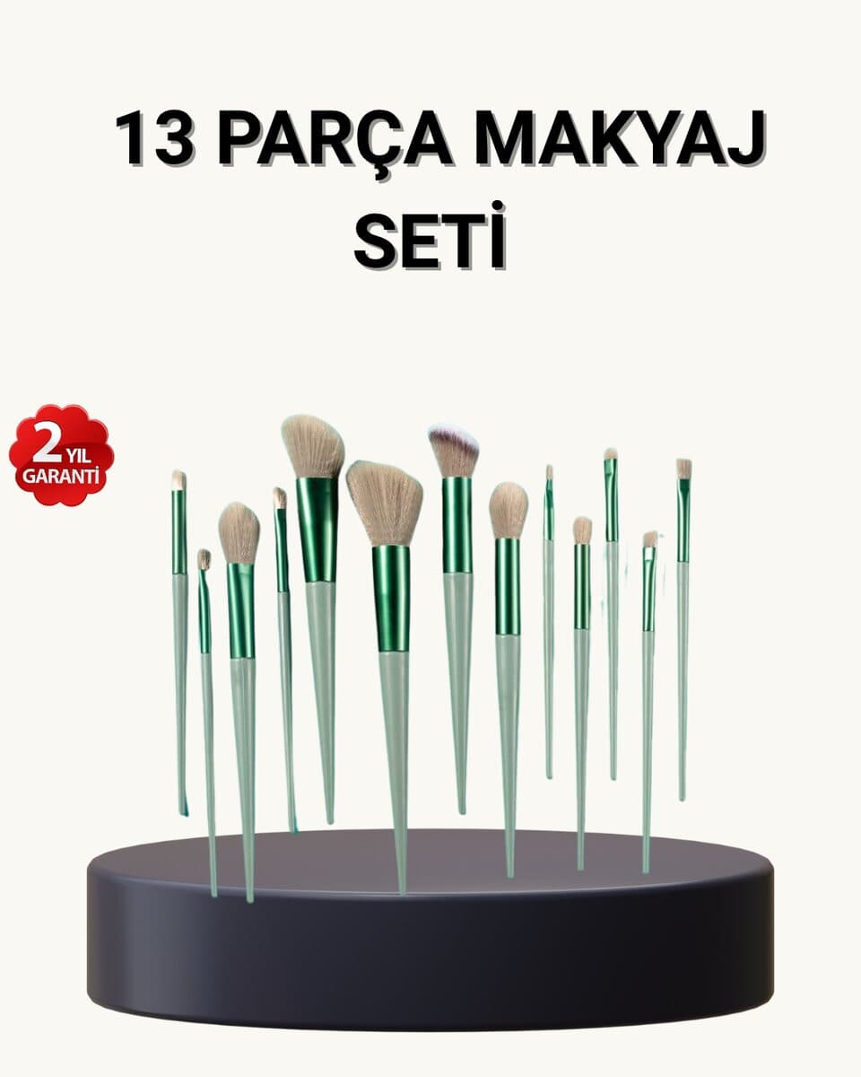 13’lü Yumuşak Kıllı Makyaj Fırça Seti – Profesyonel Kalite Hassas Ciltlere Uygun