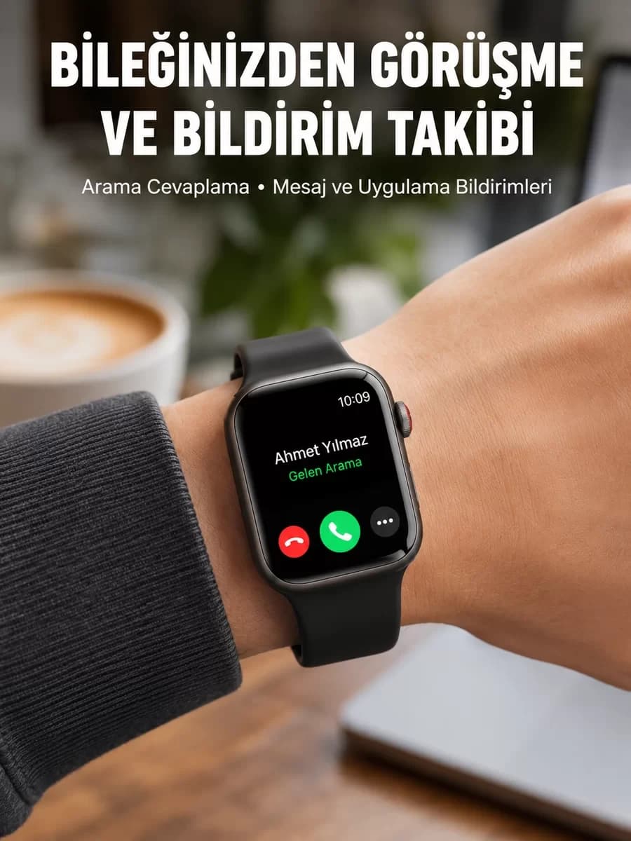Arama Cevaplayabilen Akıllı Saat Bluetooth Bağlantılı Sosyal Medya Girişli Ye...