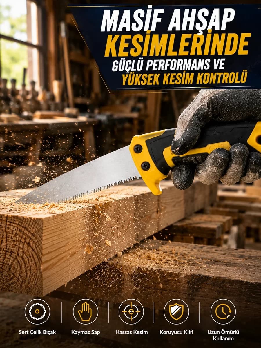 270 mm Düz Bıçaklı Bahçe Budama Testeresi Kılıflı