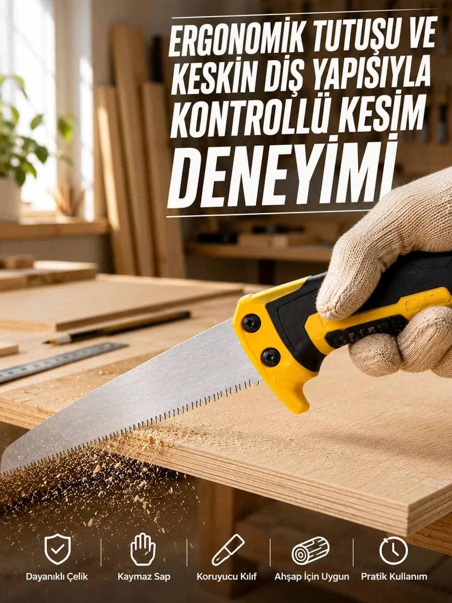 Düz Bıçaklı Budama Testeresi Kılıflı Güvenli Tasarım