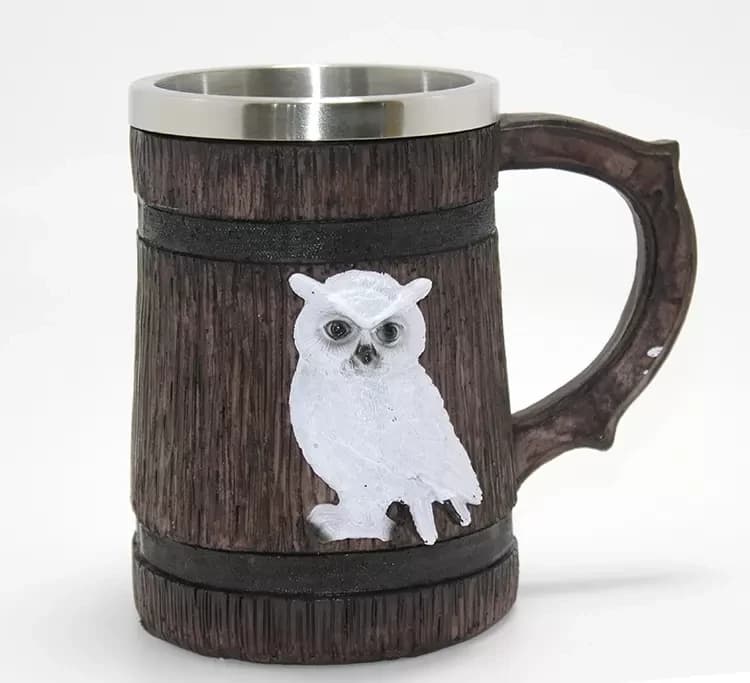 Harry Potter Hedwig Temalı 3d Kabartmalı Çelik Kupa Bardak Alk4378