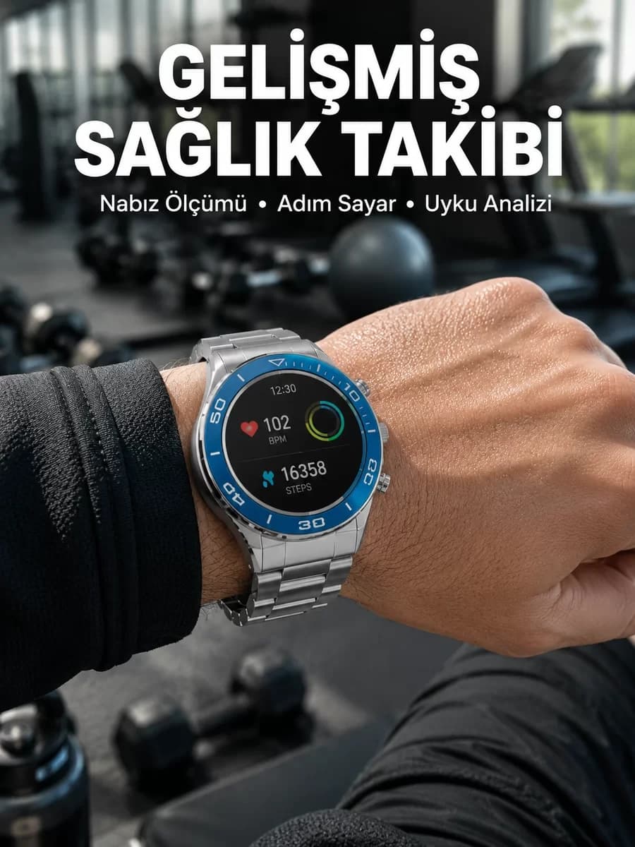 2025 Model Yuvarlak Ekran Android ve İOS Uyumlu GPS Takibi Yapabilen Akıllı S...