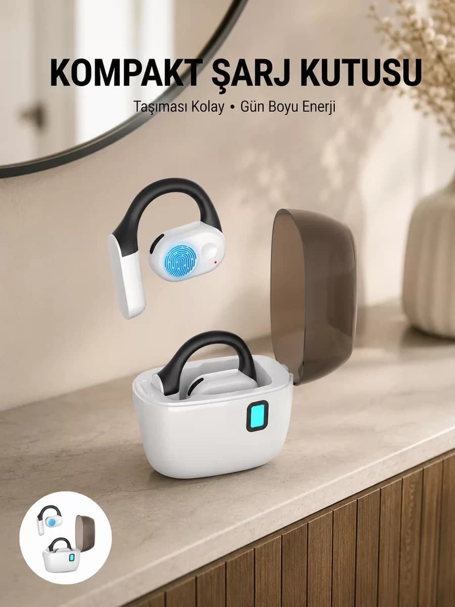 Bluetooth 5.0 Kulak İçi Kulaklık – Güçlü Bas Uzun Pil Ömrü Şarj Kutulu Tasarı...