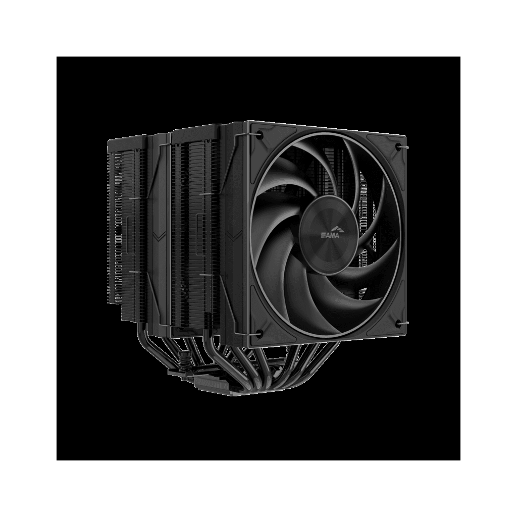 SAMA A60B Black 2x120mm MONO Fan Kule Tipi Hava Soğutma 6 adet Gelişmiş Siyah...