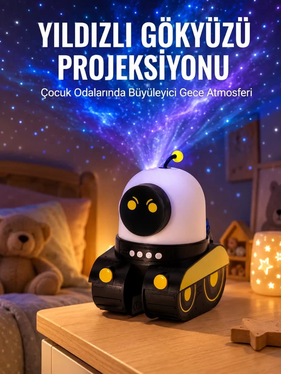 Bluetooth Bağlantılı Yüksek Çözünürlüklü Galaksi Projektör Yeni Nesil