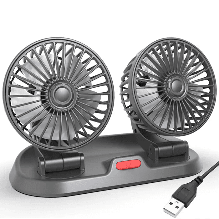 ALLY F410 USB Çift Başlıklı Araç Fanı Oto Fan Vantilatör-(5775)